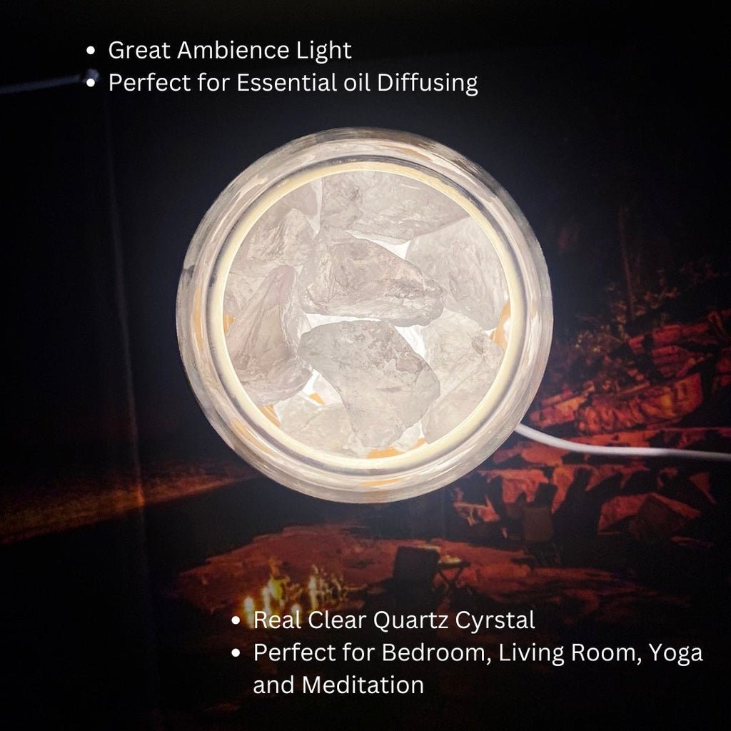 AURORA Crystal Light | Essential Oil Diffusing | Natural Quartz 500g | Power of Healing