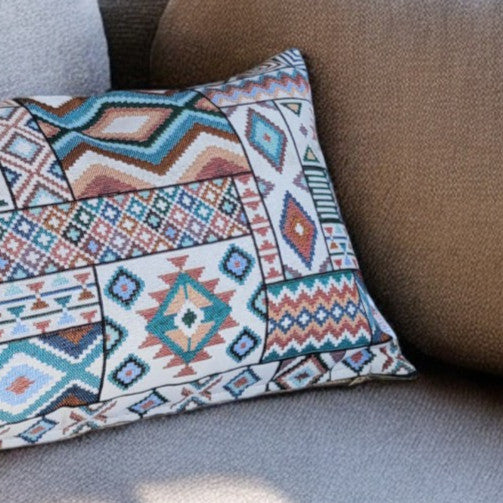 Aztec Blue Cushion Cover