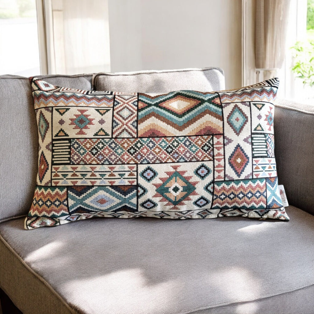 Aztec Blue Cushion Cover