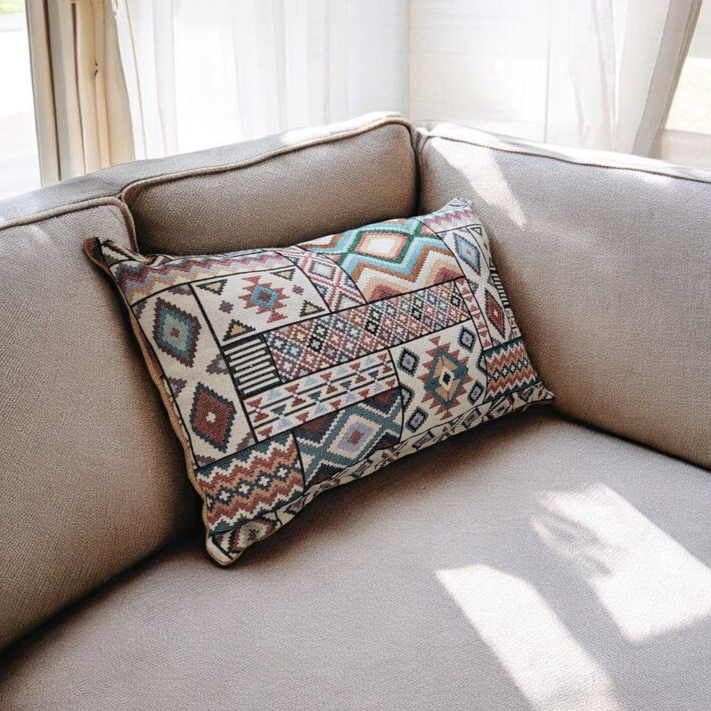 Aztec Blue Cushion Cover